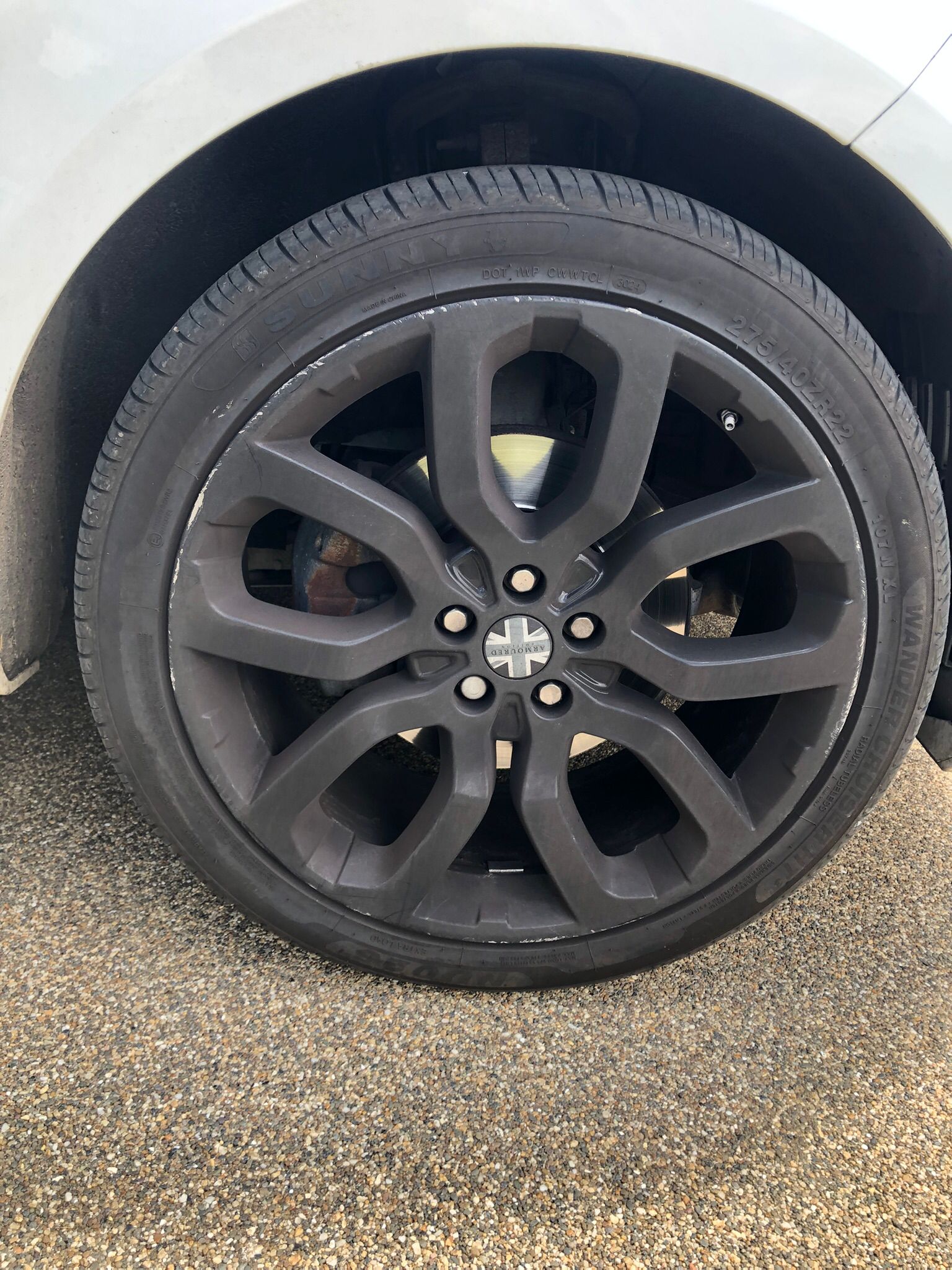 Land Rover Alloy Wheel Before Refurbishment - Oxidized